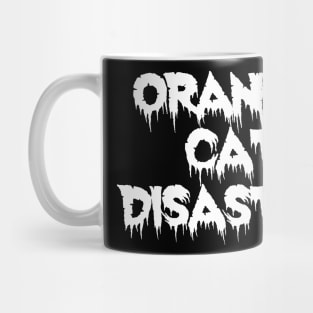 Hallows Eve Costumes Fake Metal Band ORANGE CAT DISASTER Mug